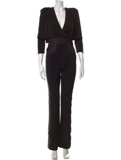 Pre-owned Zhivago V-neck Jumpsuit W/ Tags In Black