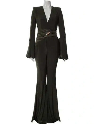 Pre-owned Zhivago V-neck Jumpsuit W/ Tags In Green