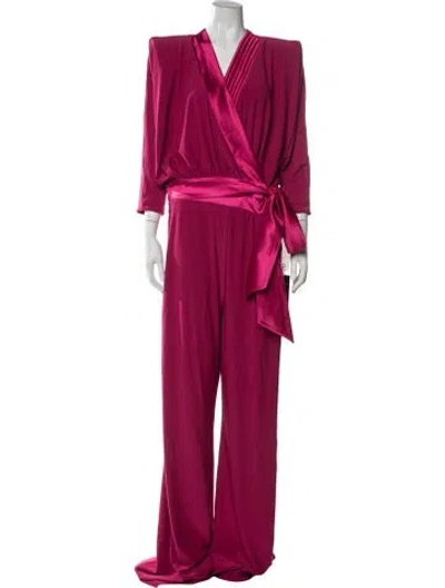 Pre-owned Zhivago V-neck Jumpsuit W/ Tags In Pink