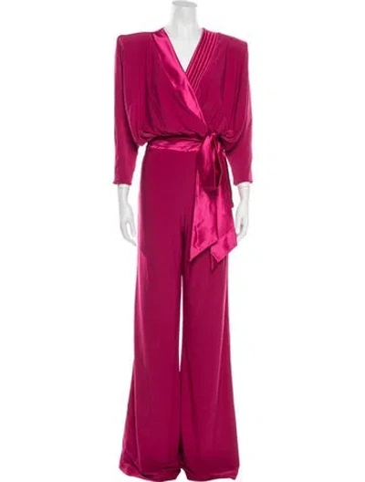 Pre-owned Zhivago V-neck Jumpsuit W/ Tags In Pink