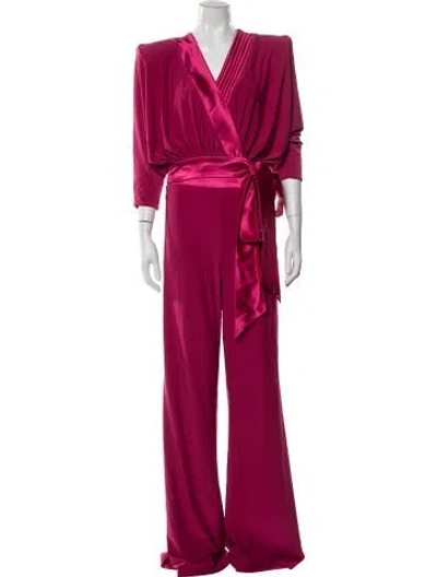 Pre-owned Zhivago V-neck Jumpsuit W/ Tags In Pink