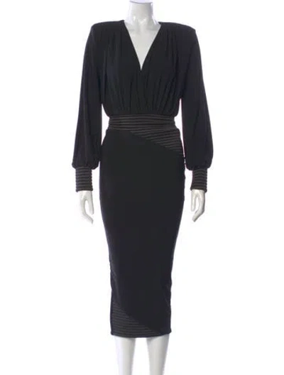 Pre-owned Zhivago V-neck Knee-length Dress In Black