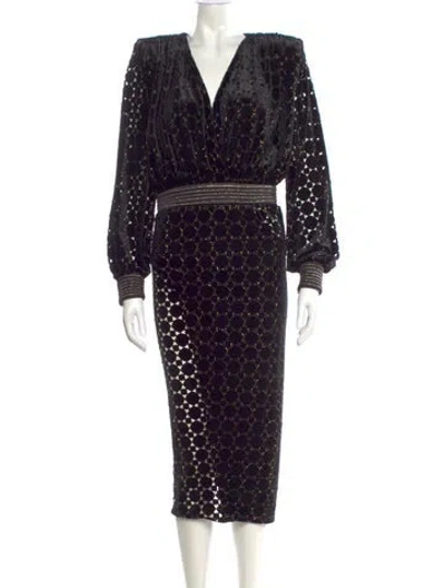 Pre-owned Zhivago V-neck Knee-length Dress In Multi