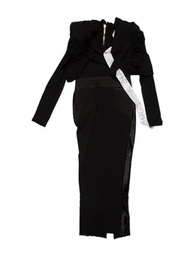 Pre-owned Zhivago V-neck Knee-length Dress W/ Tags In Black