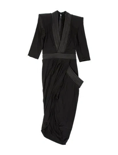 Pre-owned Zhivago V-neck Long Dress In Brown