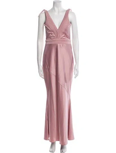 Pre-owned Zhivago V-neck Long Dress In Multi