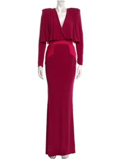 Pre-owned Zhivago V-neck Long Dress W/ Tags In Pink