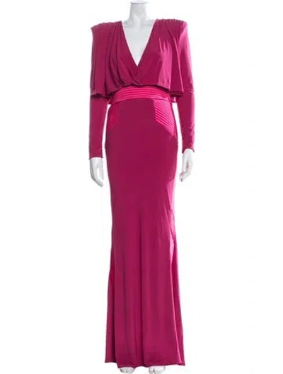 Pre-owned Zhivago V-neck Long Dress W/ Tags In Pink