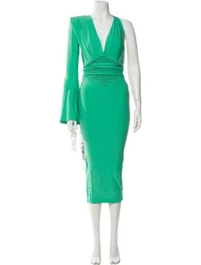 Pre-owned Zhivago V-neck Midi Length Dress W/ Tags In Green