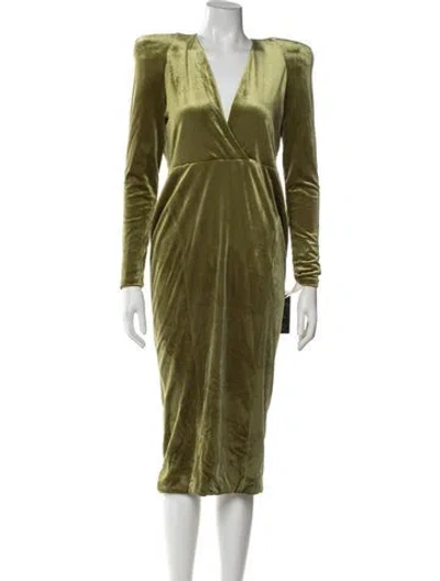 Pre-owned Zhivago V-neck Midi Length Dress W/ Tags In Green