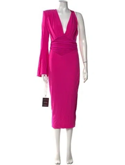 Pre-owned Zhivago V-neck Midi Length Dress W/ Tags In Multicolor
