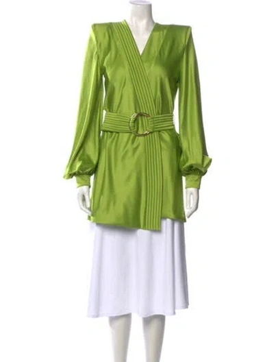 Pre-owned Zhivago V-neck Mini Dress In Green