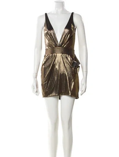 Pre-owned Zhivago V-neck Mini Dress In Green