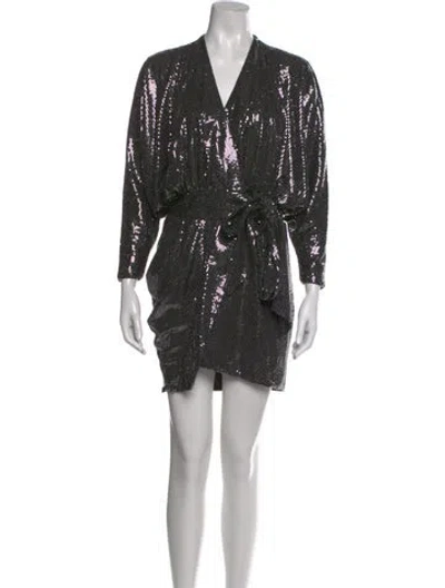 Pre-owned Zhivago V-neck Mini Dress In Multi