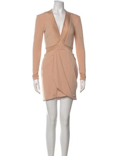 Pre-owned Zhivago V-neck Mini Dress In Neutral