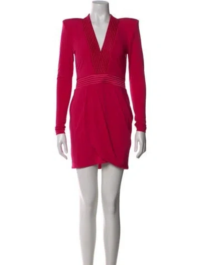 Pre-owned Zhivago V-neck Mini Dress In Pink