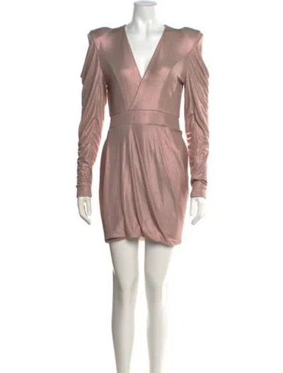 Pre-owned Zhivago V-neck Mini Dress In Pink