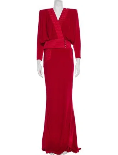 Pre-owned Zhivago V-neck Mini Dress In Red