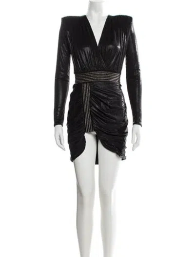 Pre-owned Zhivago V-neck Mini Dress W/ Tags In Black