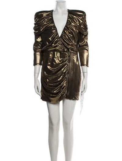 Pre-owned Zhivago V-neck Mini Dress W/ Tags In Multicolor