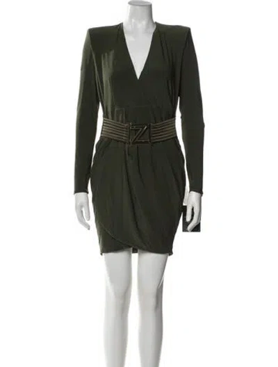 Pre-owned Zhivago V-neck Mini Dress W/ Tags In Multicolor