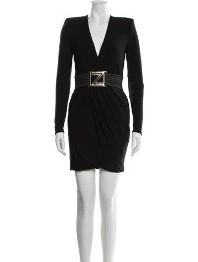 Pre-owned Zhivago V-neck Mini Dress W/ Tags In Multicolor