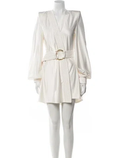 Pre-owned Zhivago V-neck Mini Dress W/ Tags In Neutral