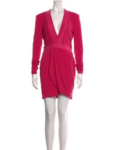 Pre-owned Zhivago V-neck Mini Dress W/ Tags In Pink