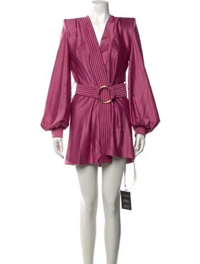 Pre-owned Zhivago V-neck Mini Dress W/ Tags In Pink