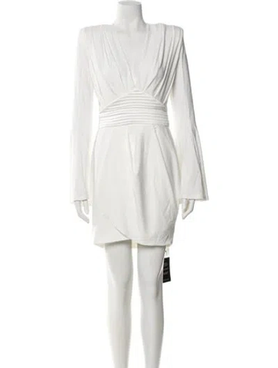 Pre-owned Zhivago V-neck Mini Dress W/ Tags In White