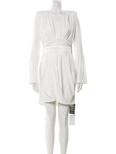 Pre-owned Zhivago V-neck Mini Dress W/ Tags In White
