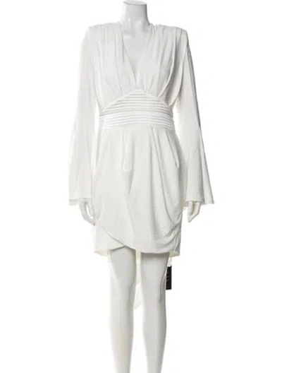 Pre-owned Zhivago V-neck Mini Dress In White