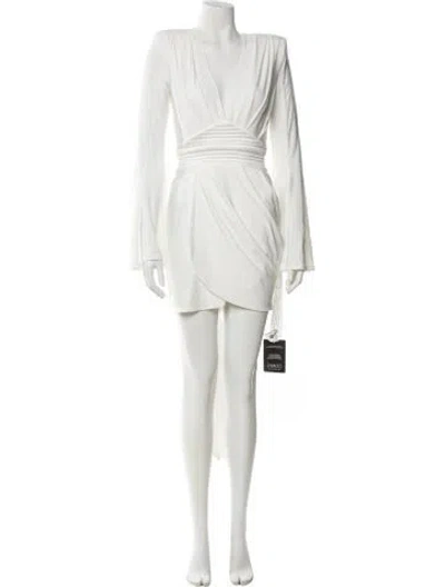 Pre-owned Zhivago V-neck Mini Dress In White