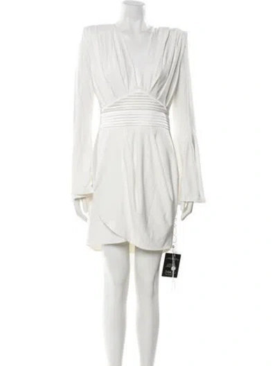 Pre-owned Zhivago V-neck Mini Dress In White