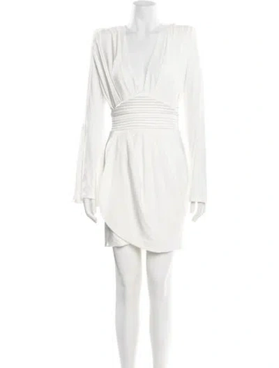 Pre-owned Zhivago V-neck Mini Dress In White