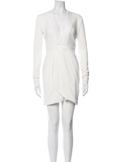 Pre-owned Zhivago V-neck Mini Dress In White