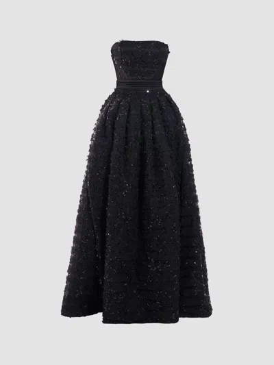 Zhivago Women's Doll Sequined A-line Gown In Black