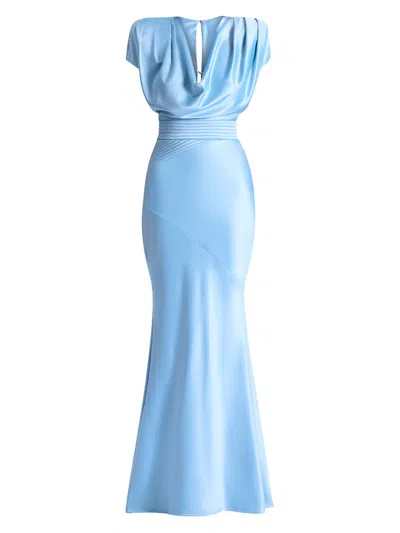 Zhivago Women's Ilium Bias-cut Satin Gown In Blue