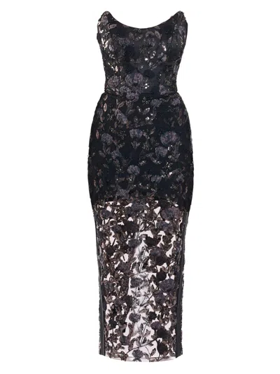 Zhivago Women's Roses & Their Ashes Cocktail Dress In Black