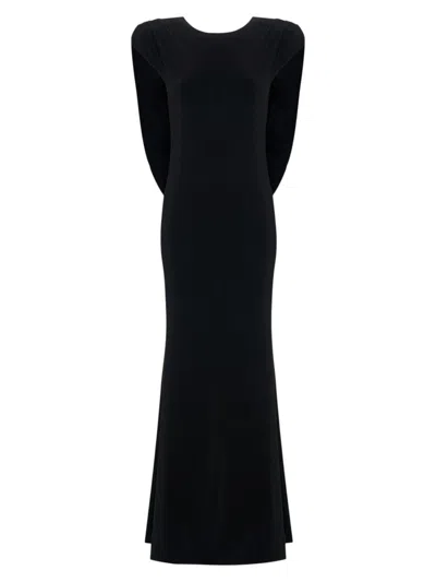 Zhivago Women's Takin It All Draped-back Gown In Black
