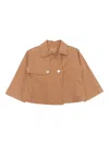 Zhoe & Tobiah Button-fastening Trench Coat In Brown