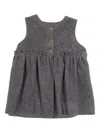 Zhoe & Tobiah Buttoned Ruffled Gilet In Gray