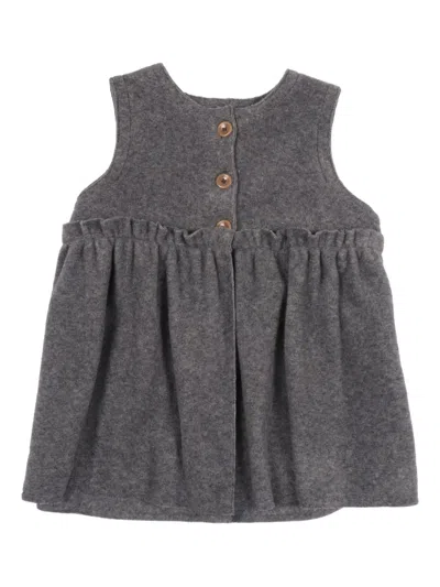 Zhoe & Tobiah Kids' Buttoned Ruffled Gilet In Gray