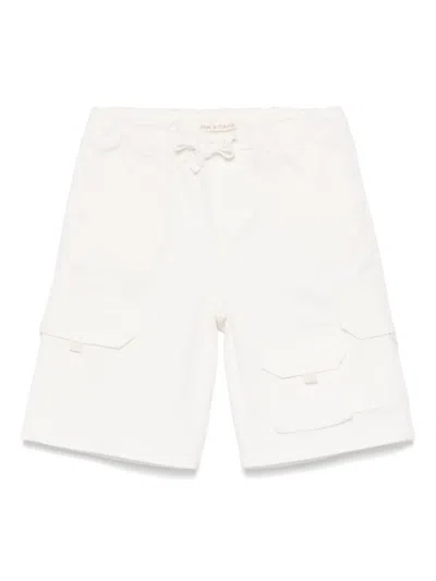 Zhoe & Tobiah Babies' Cargo Shorts In 白色