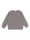 Zhoe & Tobiah Chest-pocket Sweatshirt In Gray