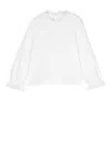 ZHOE & TOBIAH COTTON LACE-TRIM BLOUSE