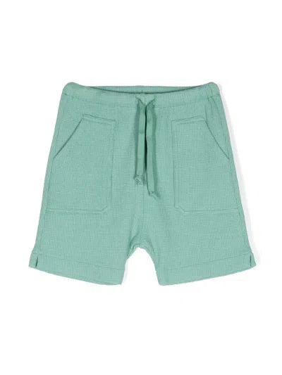 Zhoe & Tobiah Babies' Drawstring-waist Waffle Shorts In Green