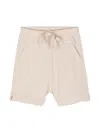 Zhoe & Tobiah Drawstring-waistband Waffle Shorts In Neutrals