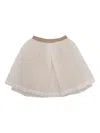 Zhoe & Tobiah Embroidered Skirt In Gold