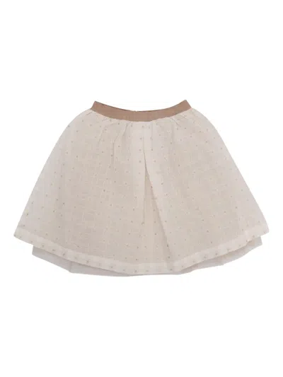 Zhoe & Tobiah Kids' Embroidered Skirt In Gold
